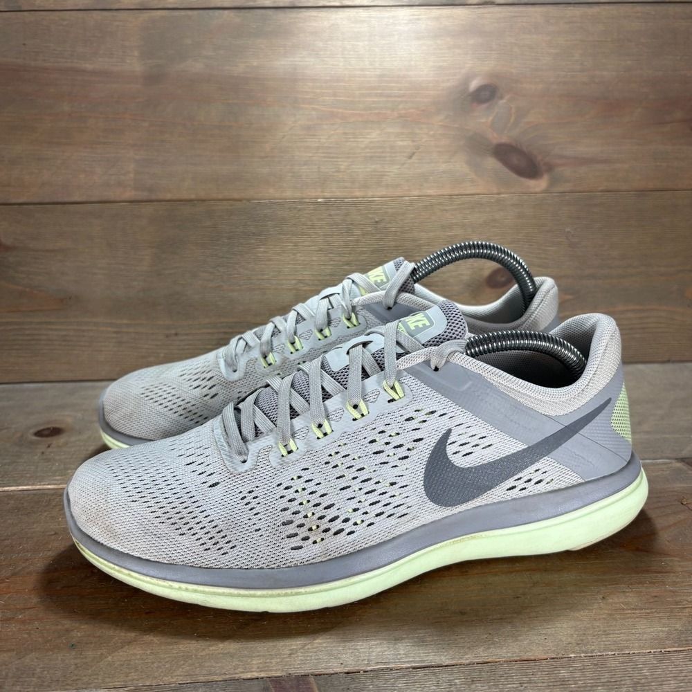 Nike Flex 2016 RN Womens size 8.5 shoes Gray Mesh Lace Up Running sneakers